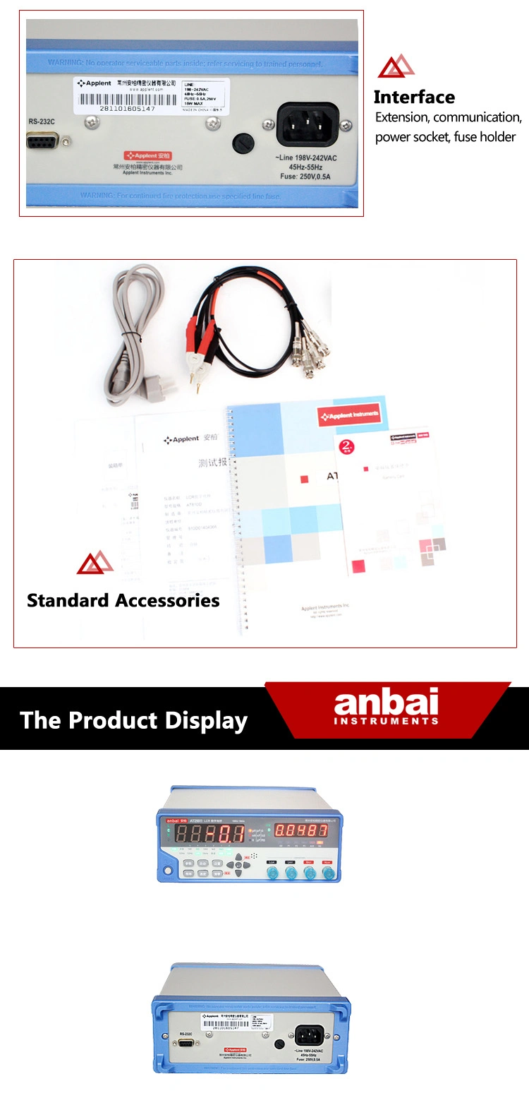 Tester At2811 Digital Bridge Meter Tester Capacitance Measuring Instrument